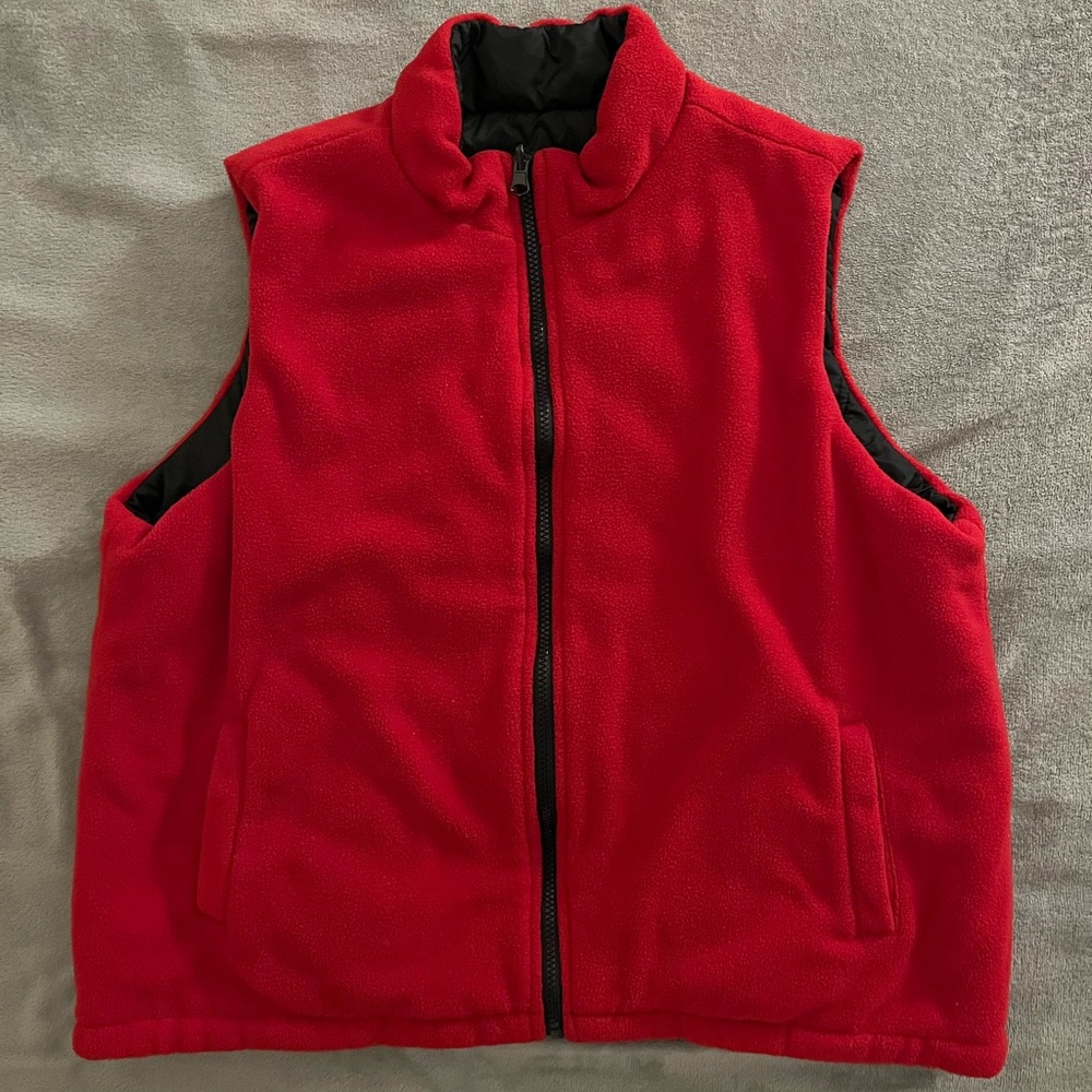 Men’s Red Fleece Vest